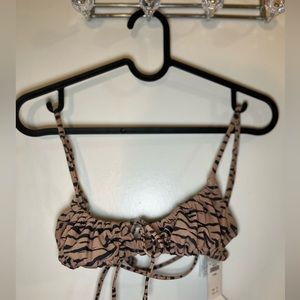 Abercrombie Zebra Print Keyhole Bikini Top 🤍 NWT